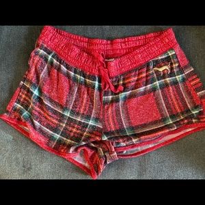 PINK VICTORIA SECRET Holiday Plaid Pajama Shorts